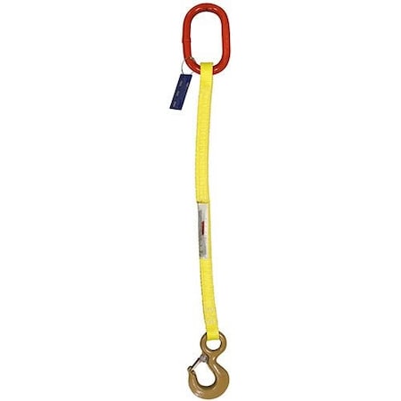 Hsi Sngl Leg Nylon Slng, Two Ply, 2 in Web Width, 15ft L, Oblong Link to Hook, 6,000lb SOS-EE2-802-15